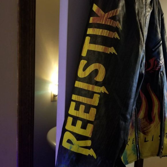 Real Sweet Reelistik mens flame skull  jacket - Picture 3 of 8